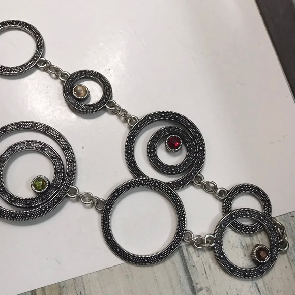 Authentic Brighton Townsend necklace w/ multi-colored stones - Picture 10 of 11